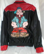 Vtg Popeye The Sailor Man Leather Jacket