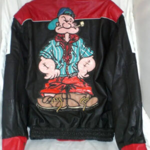 Vtg Popeye The Sailor Man Leather Jacket