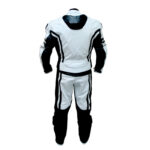 White & Black Plimmerton Motorcycle Leather Racing Suit