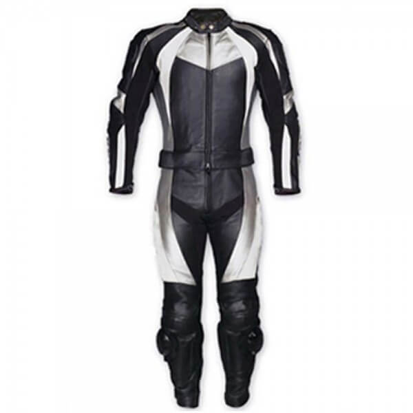 White and Black Motorcycle Racing Leather Suit White and Black Motorcycle Racing Leather Suit