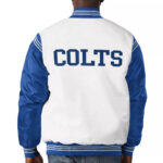 White&Royal Indianapolis Colts Satin Varsity Jacket