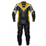 Yellow & Black Motorcycle Sports Racing Leather Suit