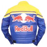 Yellow Red Bull Racing Motorcycle Leather Jacket