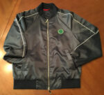 Grey Satin Bomber Jacket