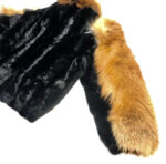 Black Mink Fur Red Fox Jacket