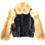 Black Mink Fur Red Fox Jacket