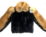 Black Mink Fur Red Fox Jacket