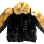 Black Mink Fur Red Fox Jacket