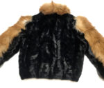 Black Mink Fur Red Fox Jacket