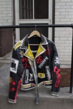 Black Punk Rock Studded Leather Jacket