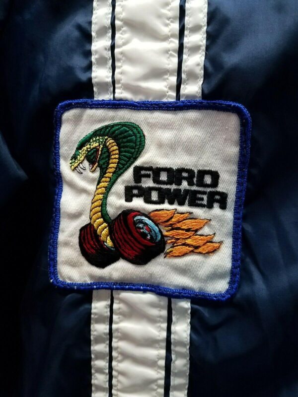 Black Vintage Ford Cobra Mustang Daytona Beach Jacket