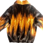 Black and Cognac Full Mink Fur Jacket
