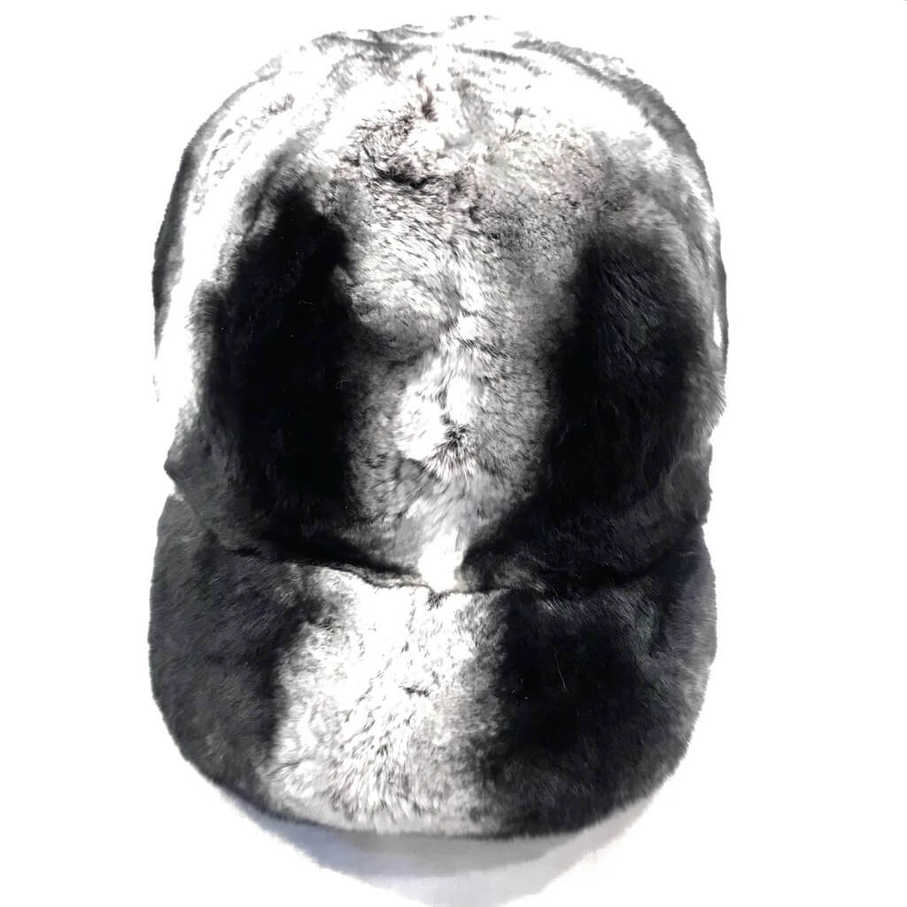 Black and Grey Full Rex Rabbit Derby Hat