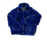 Blue Black Diamond Cut Full Chinchilla Coat