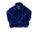 Blue Black Diamond Cut Full Chinchilla Coat