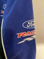 Blue and Black Vintage Ford Racing Jacket