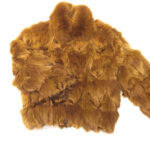 Cognac Full Fox Fur Bomber Jacket