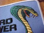 FORD POWER Cobra Snake on Flaming Wheels Logo Patch