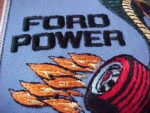 FORD POWER Cobra Snake on Flaming Wheels Logo Patch