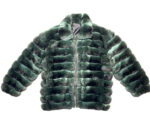 Forest Green Full Chinchilla Fur Coat