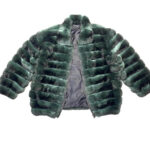 Forest Green Full Chinchilla Fur Coat