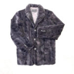 Grey Diamond Cut Mink Car Coat