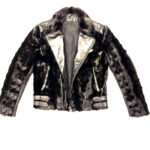 Men's Black Mink Leather Biker Jacket