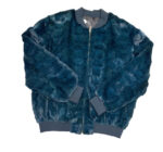 Men's Dark Green Mink Bomber Jacket