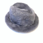 Men's Grey Full Mink Fur Top Hat