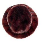 Men's Wine Full Mink Fur Top Hat