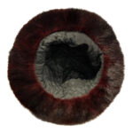 Men's Wine Full Mink Fur Top Hat