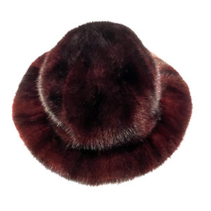 Men's Wine Full Mink Fur Top Hat