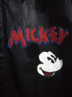 Mickey Mouse Too Cute Vintage 90's Leather Jacket