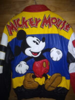Mickey Mouse Too Cute Vintage 90's Leather JacketMickey Mouse Too Cute Vintage 90's Leather Jacket