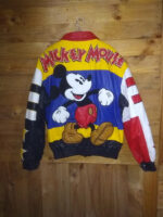 Mickey Mouse Too Cute Vintage 90's Leather JacketMickey Mouse Too Cute Vintage 90's Leather Jacket