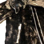 Mink Black Detachable Fox Collar Biker Jacket