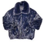 Navy Blue Mink Fur Bomber Jacket