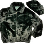 Olive Green Rabbit Fur Hooded Bomber Jacket