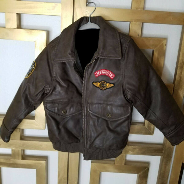 Peanuts Snoopy Dog Leather Bomber Jacket