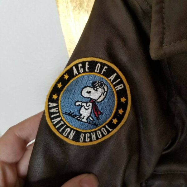 Peanuts Snoopy Dog Leather Bomber Jacket