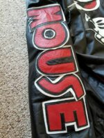 RARE 90s Mickey Mouse Black Leather Bomber Jacket