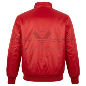 Red Ford Mustang Cobra Checkerboard Jacket (Back)