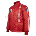 Red Ford Mustang Cobra Checkerboard Jacket (Left Side)