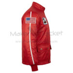 Red Ford Mustang Cobra Checkerboard Jacket (Right Side)