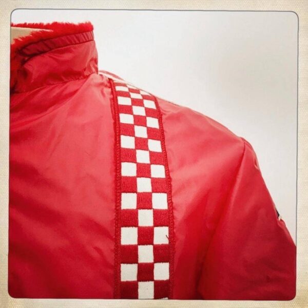 Red Vintage Ford Mustang Cobra Checkerboard Jacket