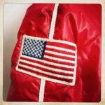 Red Vintage Ford Mustang Cobra Checkerboard Jacket