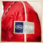 Red Vintage Ford Mustang Cobra Checkerboard JacketRed Vintage Ford Mustang Cobra Checkerboard Jacket