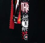 Red and Black Punk Rock Studded Leather Jacket