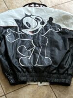 Vintage 90s Felix The Cat Leather Cartoon Jacket