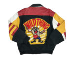 Vintage 90s Taz Wild Thing Jeff Hamilton Leather Jacket